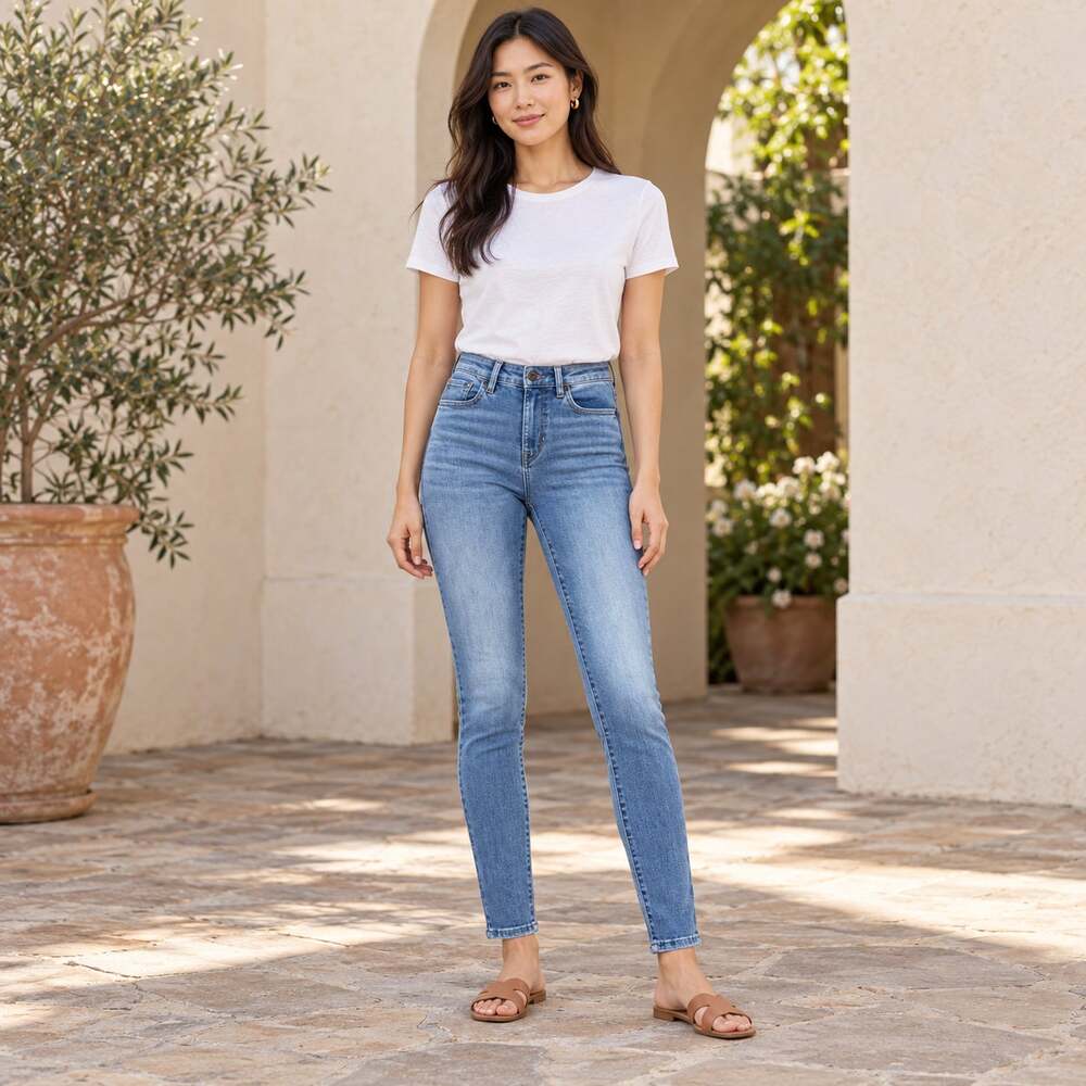 Buffalo David Bitton Jeans WMNS 26 Blue Skylar High Rise Skinny Classic Casual